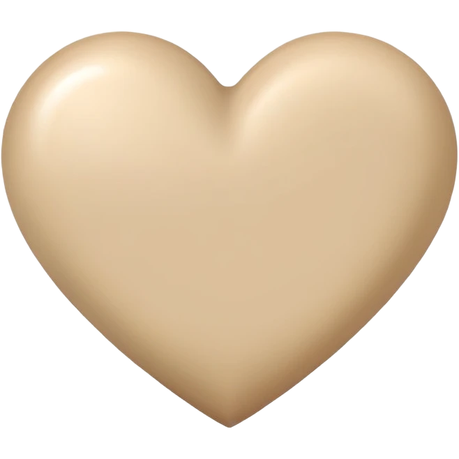 Бежевое сердце emoji