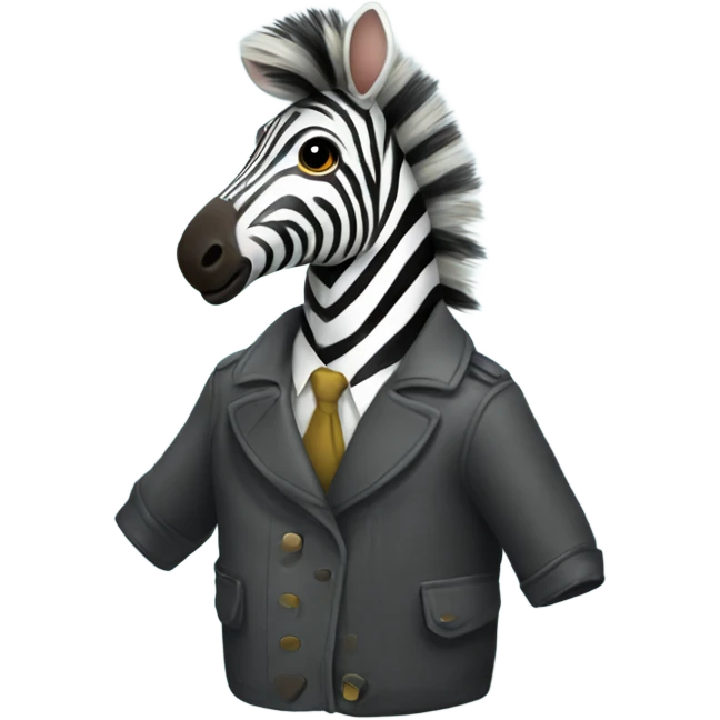 Zebra wearing a coat emoji