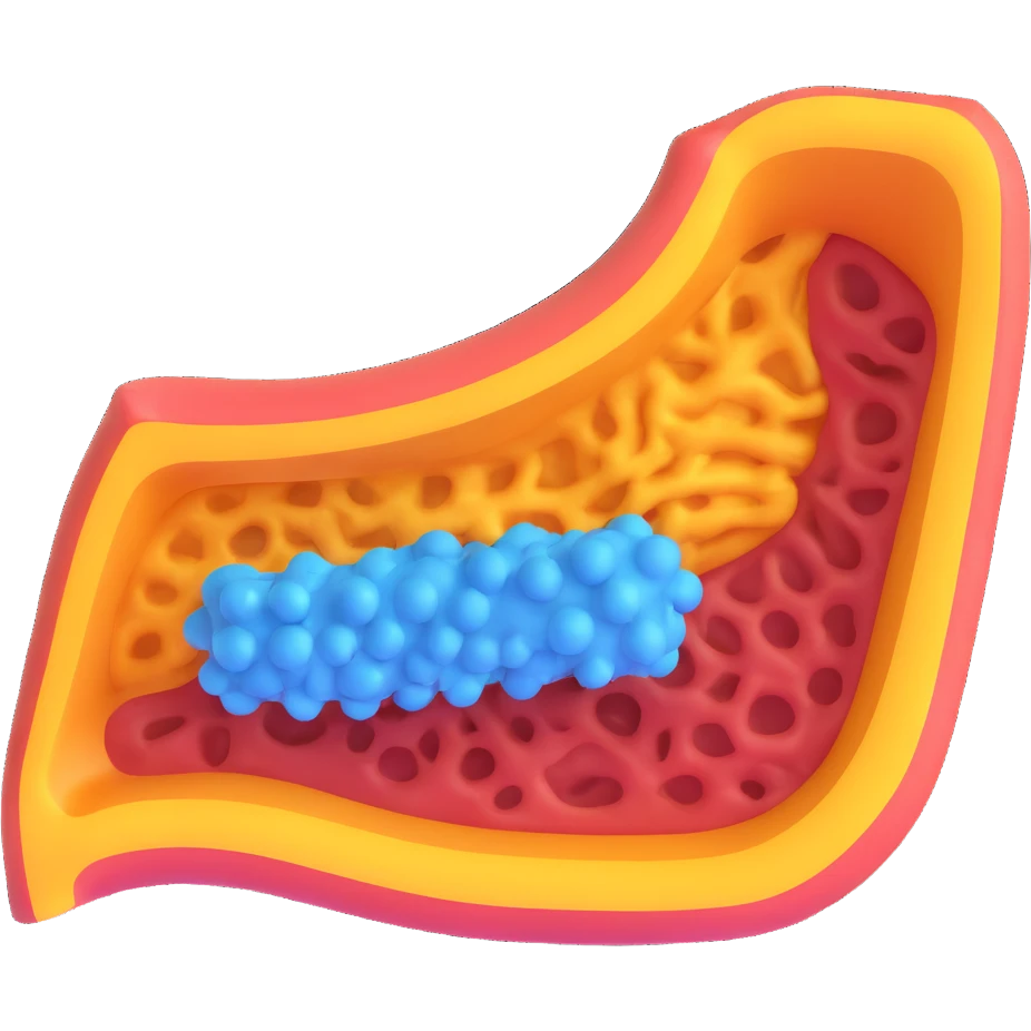 minimal 3D cross-section of a biological membrane showing phospholipid bilayer and one channel protein, no extra detail, clear and schematic emoji