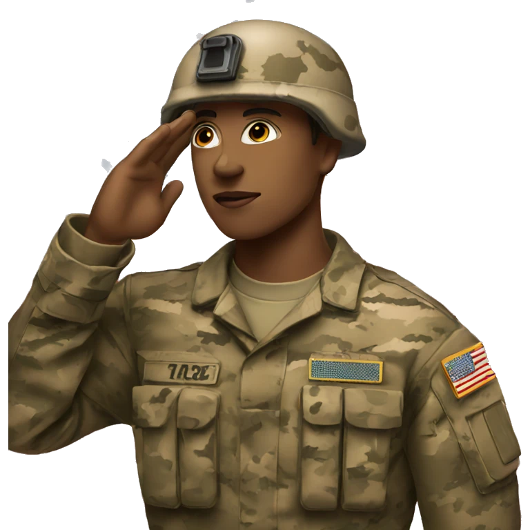 American soldier salutes emoji
