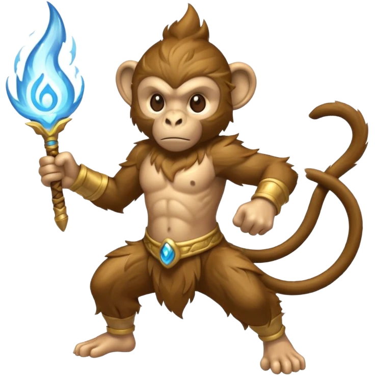 air elemental monkey warior air particles emoji