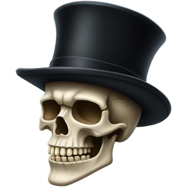 Skull with top hat  emoji