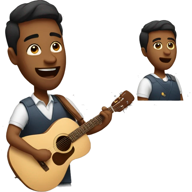 Man singing to Girlfriend emoji