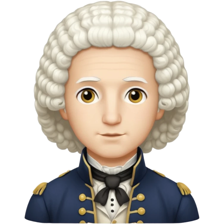 young george washington with curly wig emoji