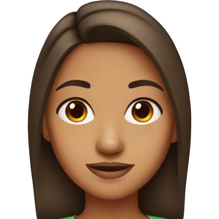 Brown hair olive skin girl emoji