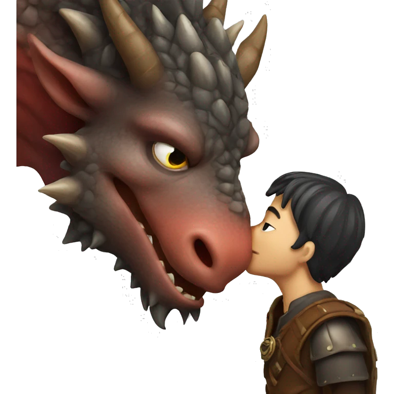 dragon kissing boar emoji
