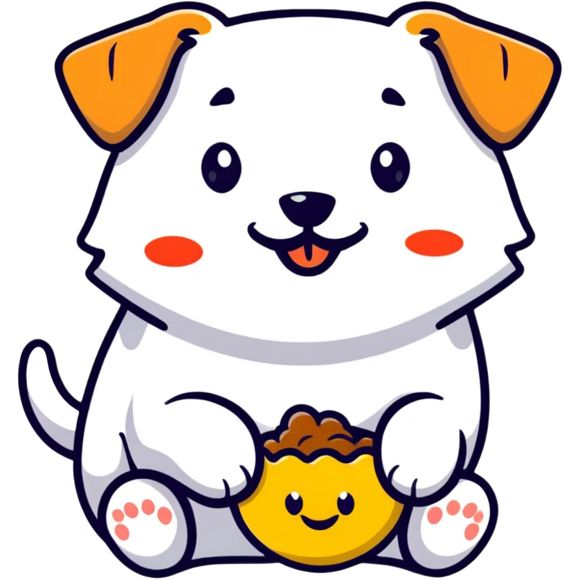 playful emoji eating a dog emoji