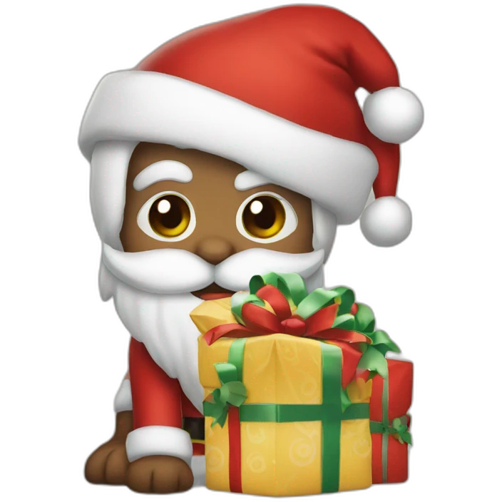 snata claus with presents emoji