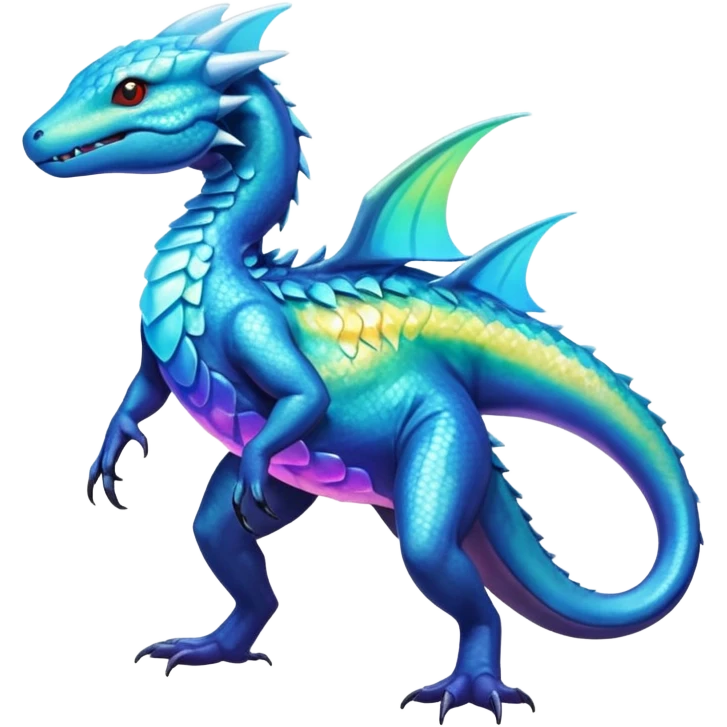 Colorful Shiny Exotic Amaura-Salandit-Aurorus-Fakémon-hybrid-creature (full body)  emoji