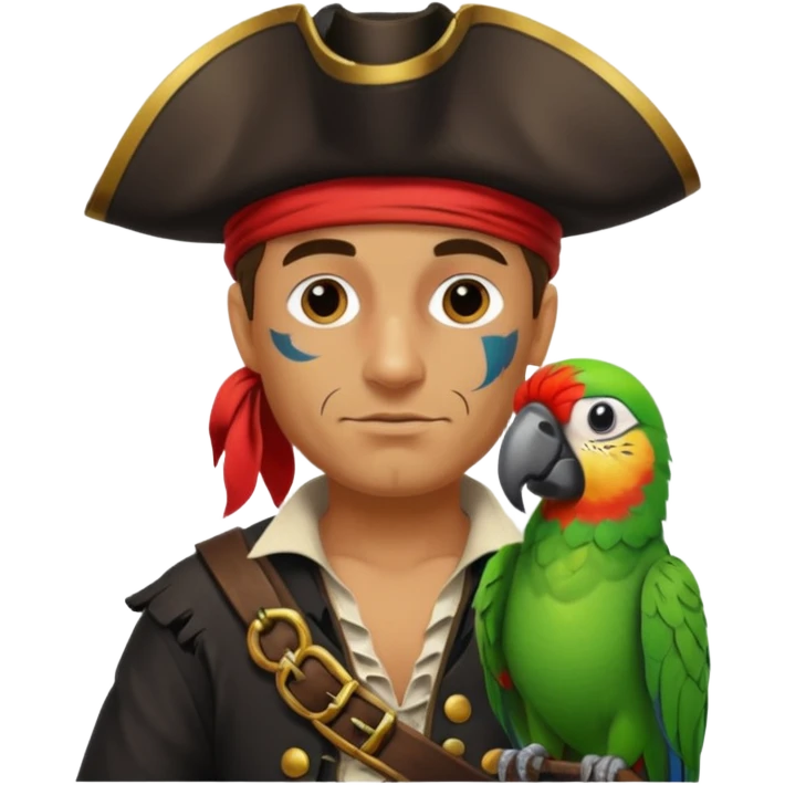 pirate and parrot emoji