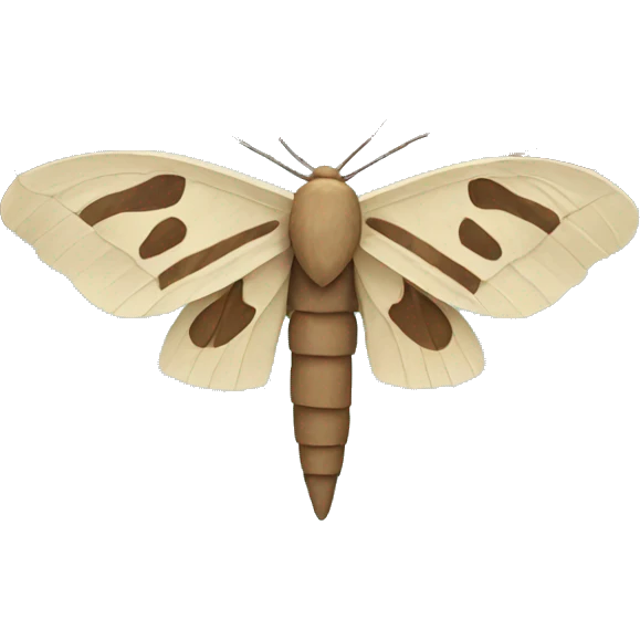 Moth on a branch emoji