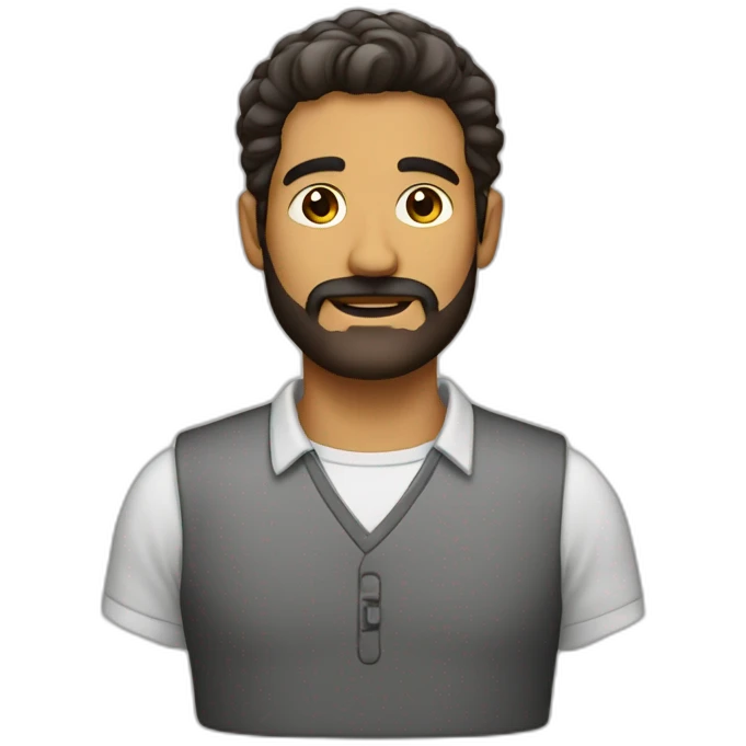 latin man with little beard emoji