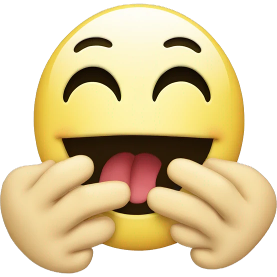 Smiley face sucking hands emoji