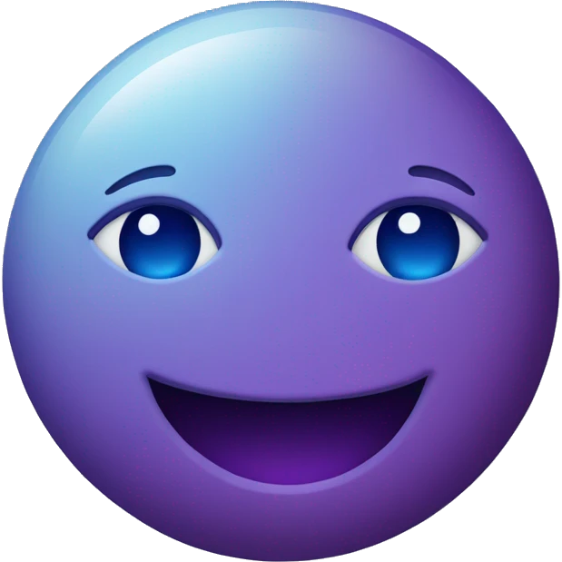Moon blue and purple color emoji