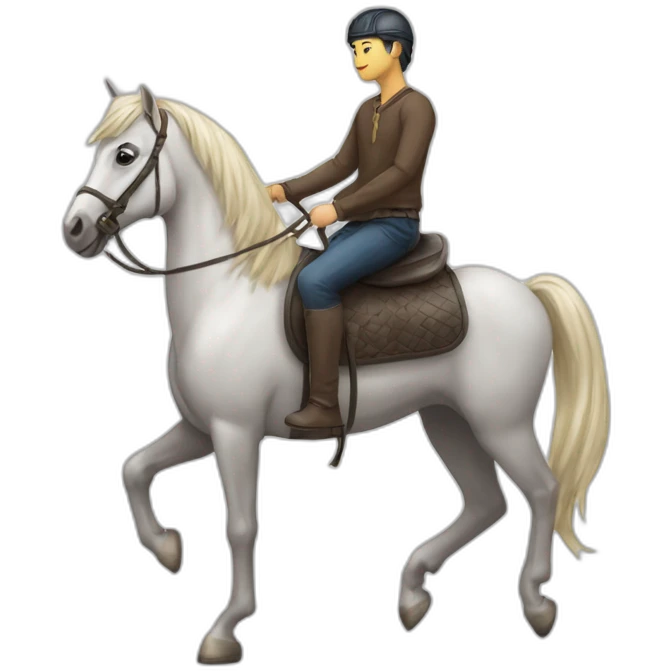 Humain sur licorne emoji