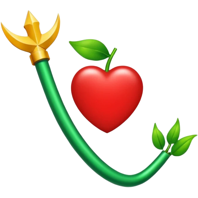 Tag vermelha com uma flecha pra cima verde do lado emoji