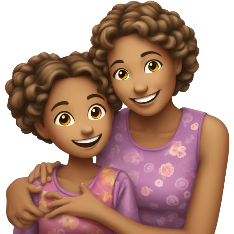 Mother and daughter  emoji