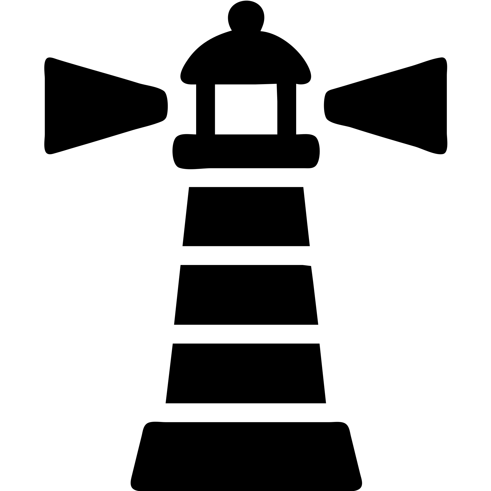 lighthouse as a solid filled icon, bold and clear emoji