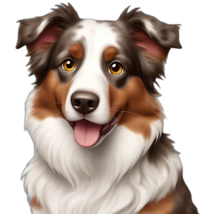 Red merle Australian Shepherd emoji