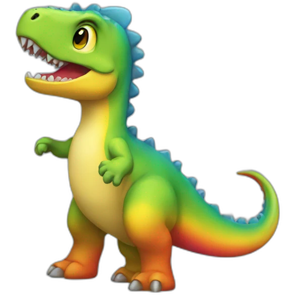 tiranosaur rainbow emoji