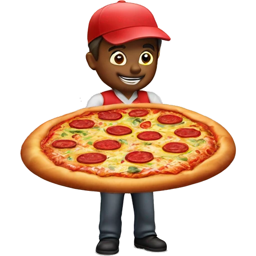 Mr. Pizza making Pizza with love emoji