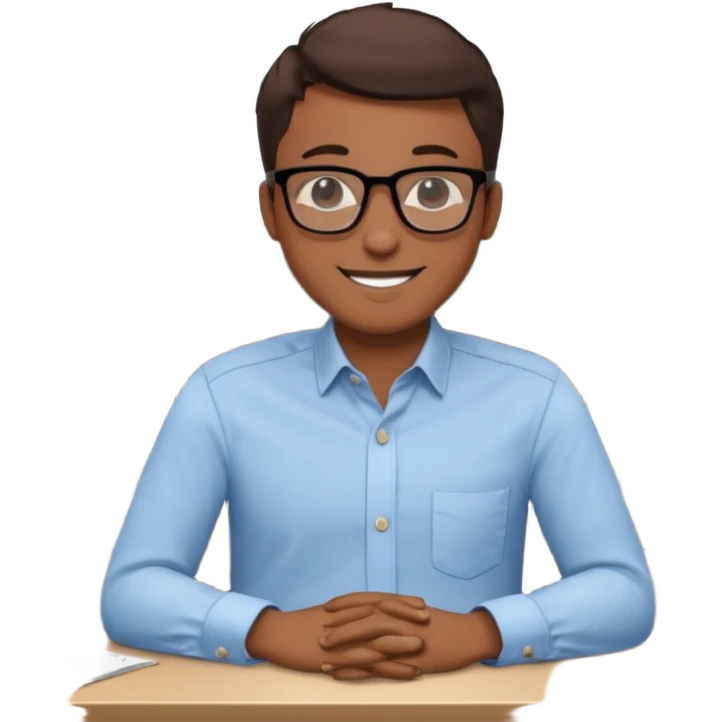 Feeling relaxed and happy at office emoji