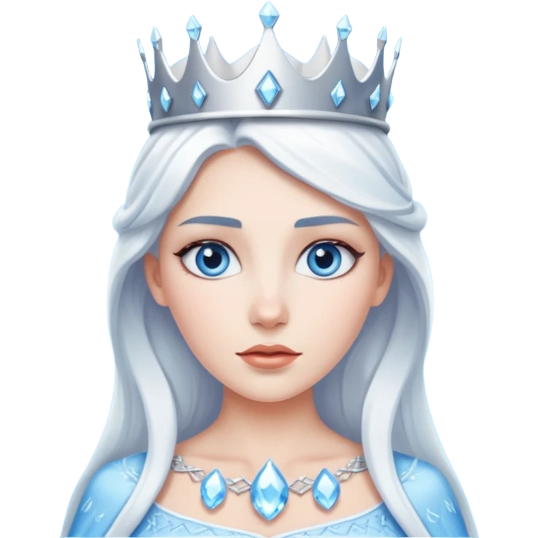 Ice queen with crown emoji