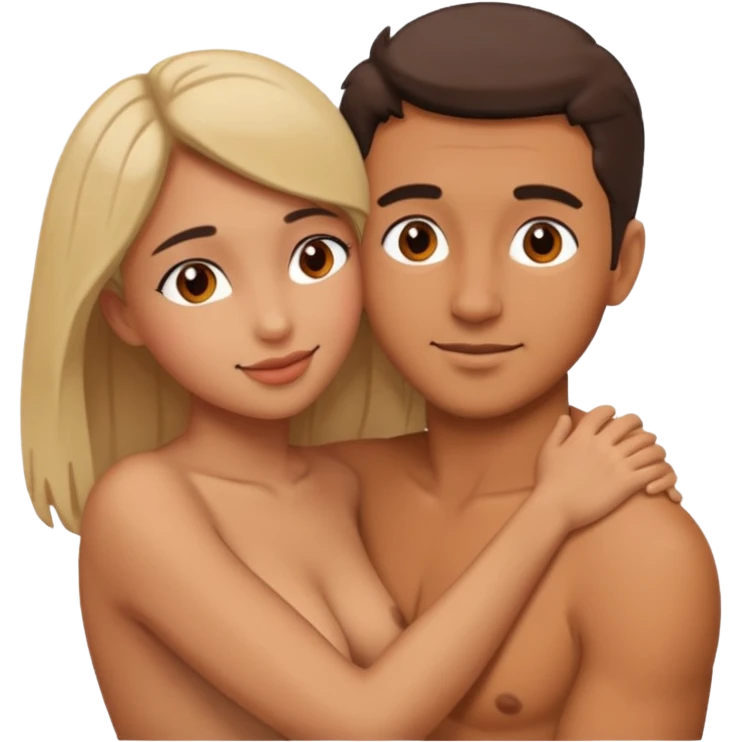 Man and woman emoji having sex with no clothes emoji