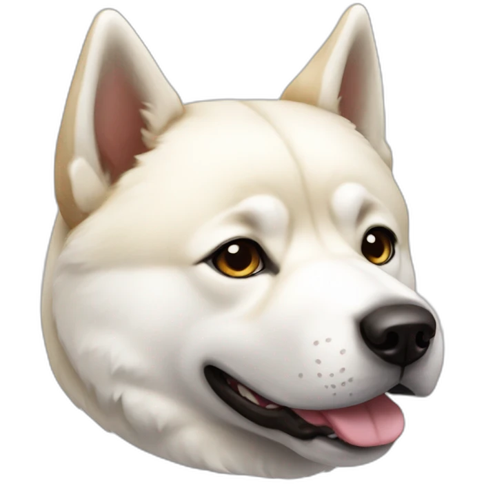 dog white japanese akita inu emoji