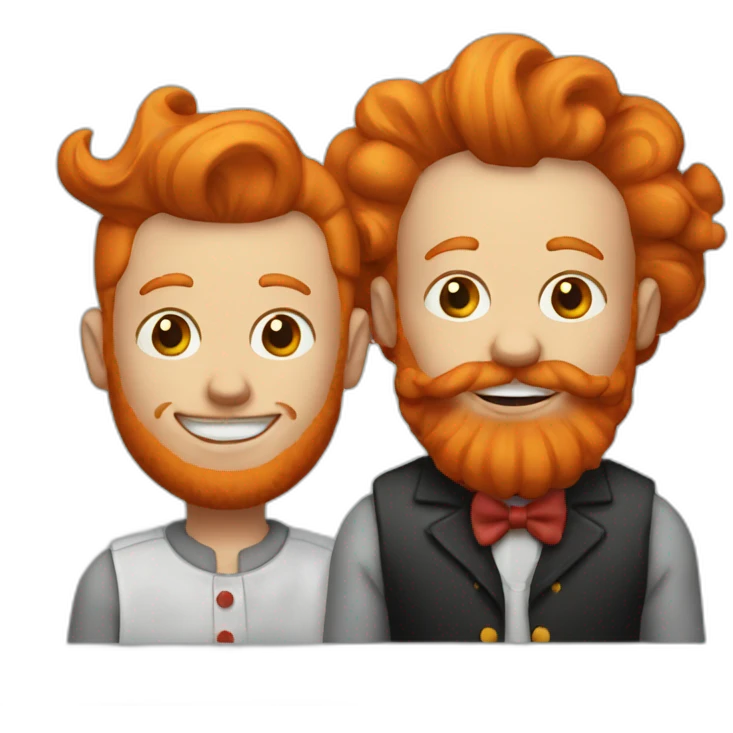 ginger clown with barber emoji
