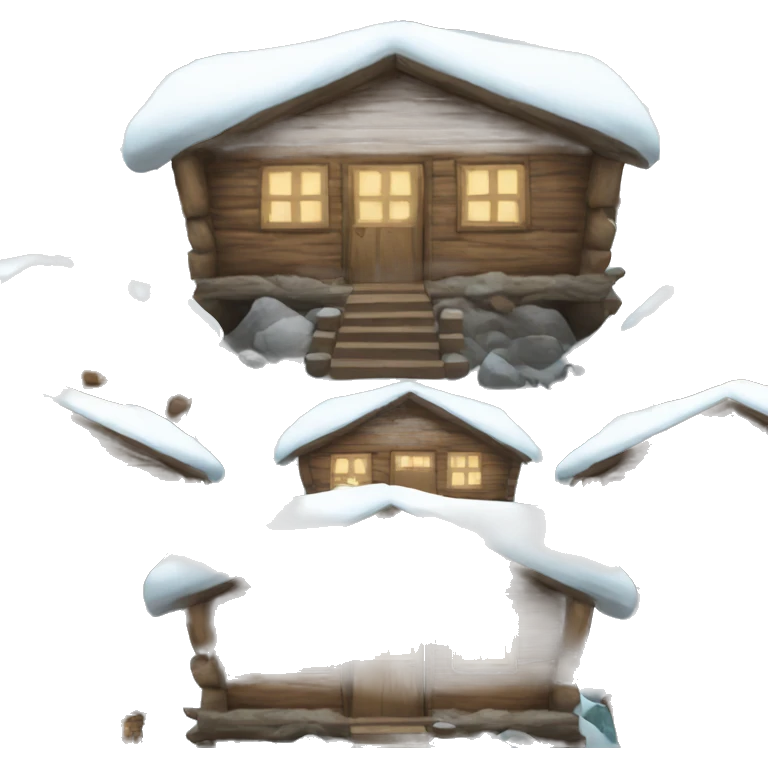 Winter cabin emoji