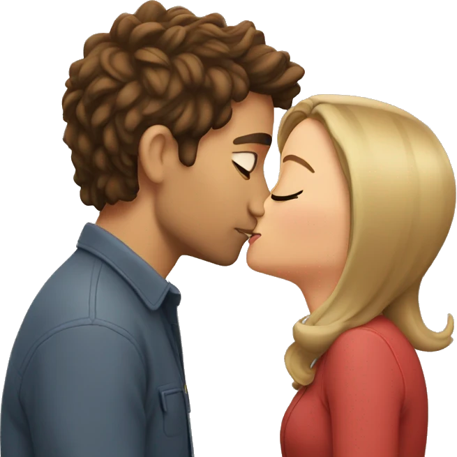 Rachel kissing Dylan emoji