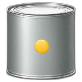 a tin of paint grey color emoji