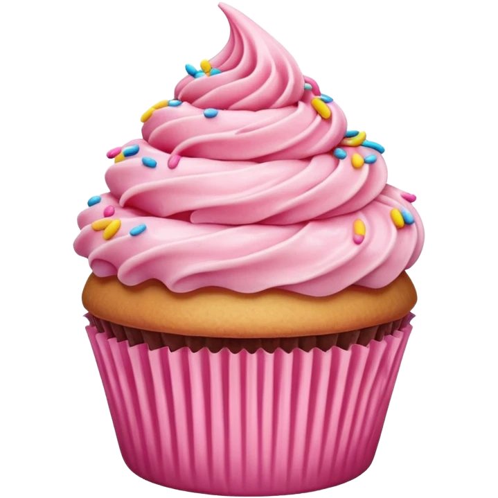 cupcake with pink icing emoji