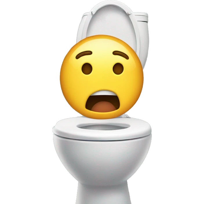 Toilet with man popping out of it emoji