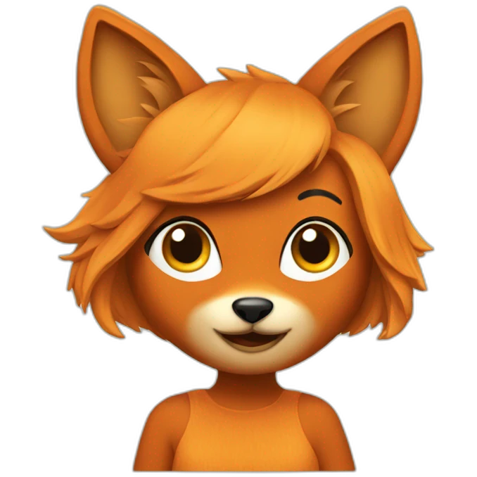 Foxy at her laptop  emoji
