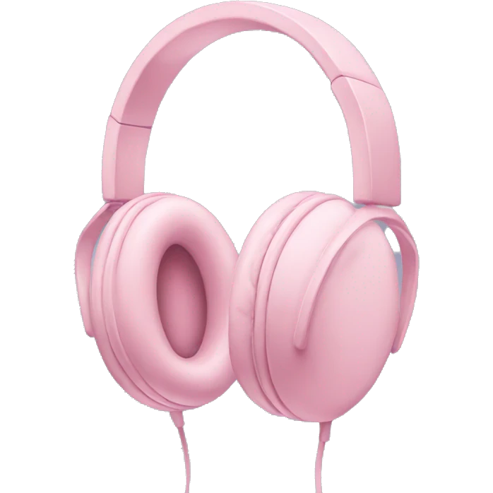 pastel pink headphones emoji