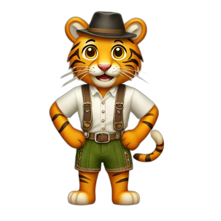 Lederhosen Tiger emoji