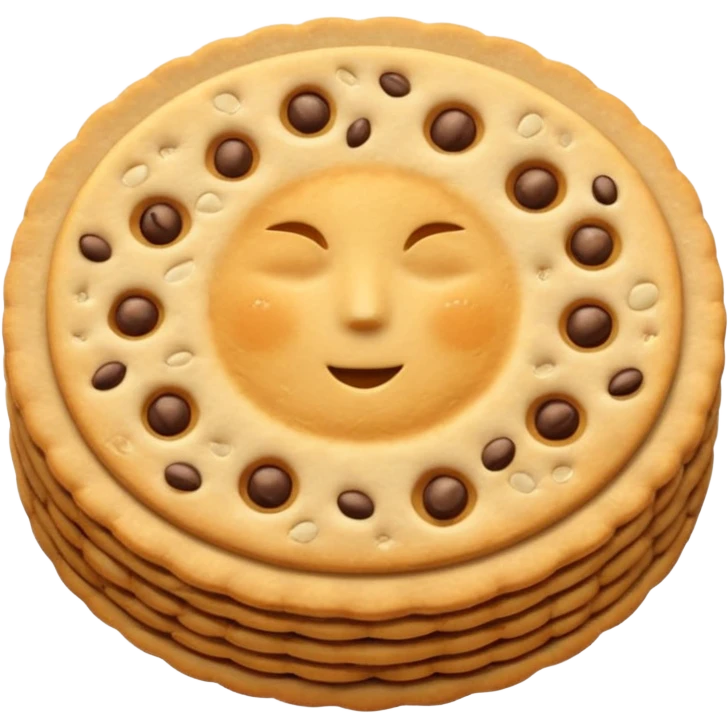 un crackers aux graines en mode emoji google emoji