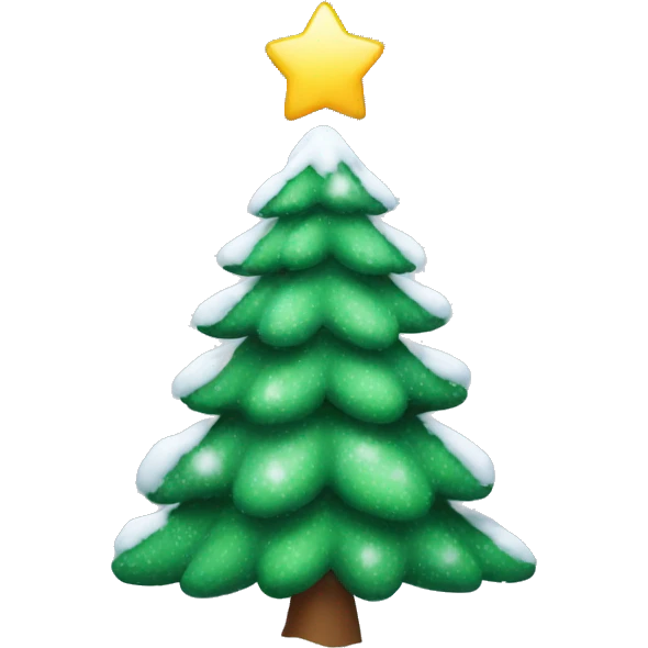 christmas tree with snow emoji