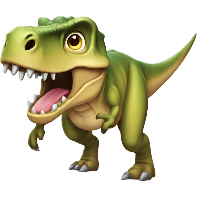 dinosaurio colombiano comiendo un buñuelo emoji