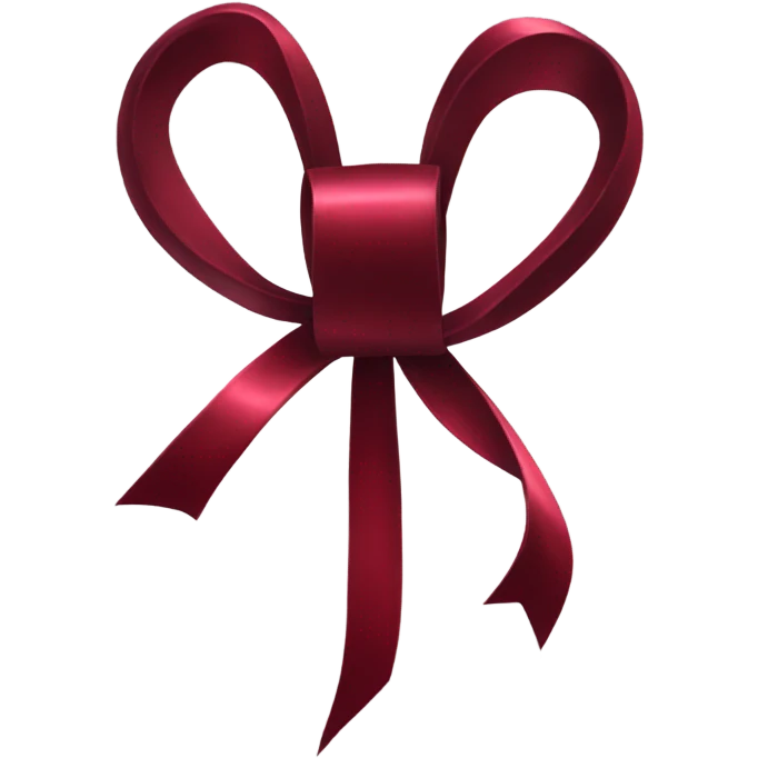 dark red bow emoji