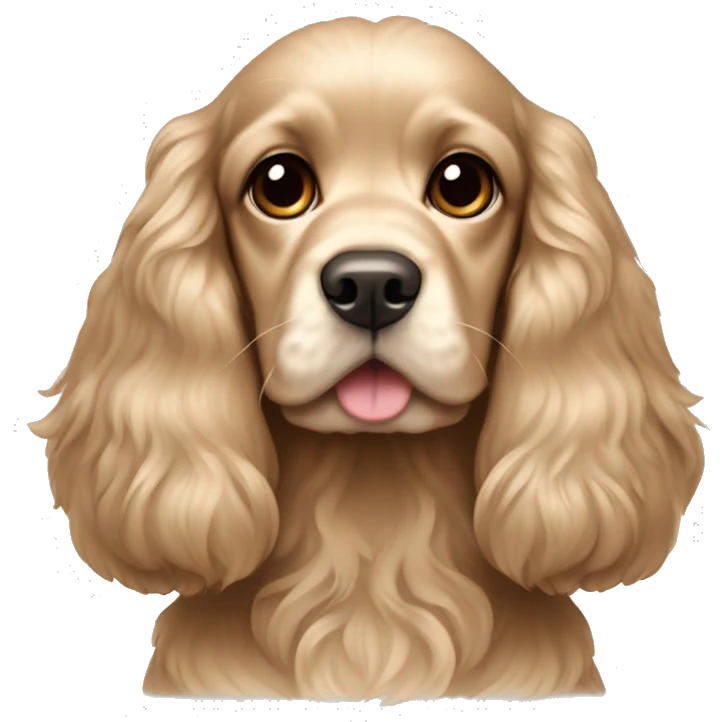 American Cocker spaniel beige emoji
