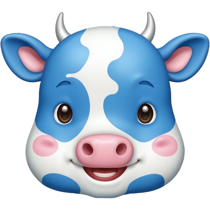 Vaca azul Kawaii  emoji