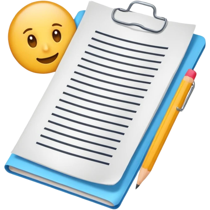 exam paper with a one on it und double underlined emoji