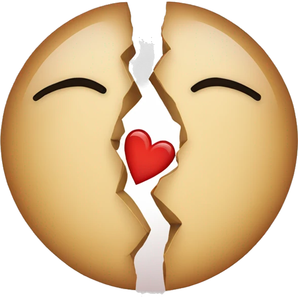 A broken heart Only one broken side emoji