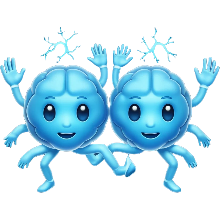 Last two brain cells dancing emoji