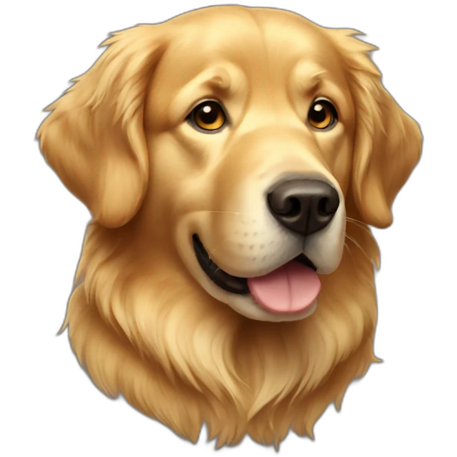 Old golden retriever  emoji