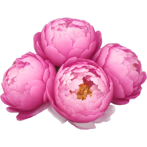 Bouquet of pink peonies emoji