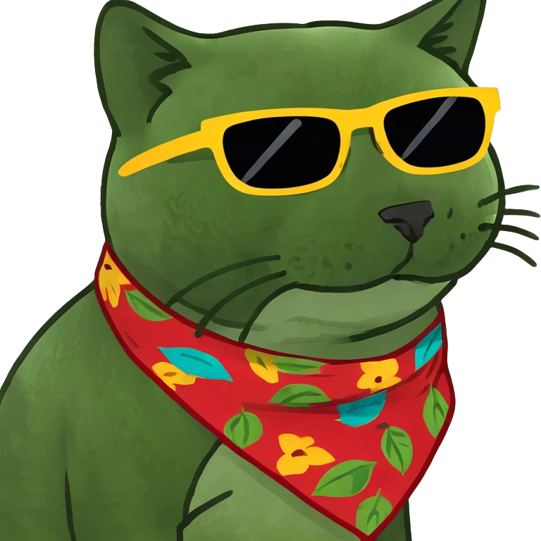 Cat with sunglasses emoji